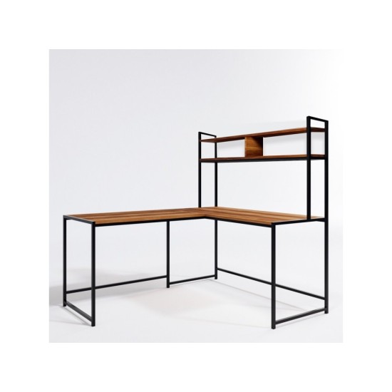 Rohový psací stůl - Hanah Home Study Desk L203 Walnut Rohový psací stůl - Hanah Home Study Desk L203 Walnut