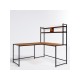 Rohový psací stůl - Hanah Home Study Desk L203 Walnut Rohový psací stůl - Hanah Home Study Desk L203 Walnut