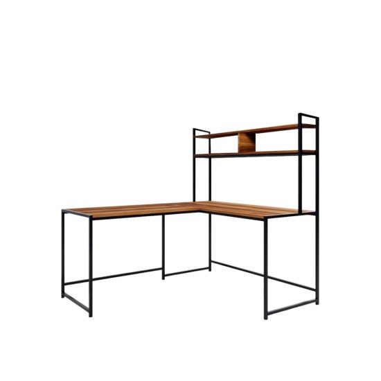 Rohový psací stůl - Hanah Home Study Desk L203 Walnut Rohový psací stůl - Hanah Home Study Desk L203 Walnut