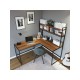 Rohový psací stůl - Hanah Home Study Desk L203 Walnut Rohový psací stůl - Hanah Home Study Desk L203 Walnut