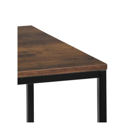 Stůl pracovní s regálem GD-520 OLW, MDF, dekor staré dřevo, černý kov - AUTRONIC Stůl pracovní s regálem GD-520 OLW, MDF, dekor staré dřevo, černý kov - AUTRONIC
