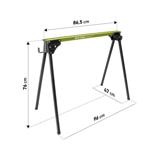 Koza stavební skládací, nosnost 450 kg, výška 76,5 cm, 1 ks - EXTOL CRAFT Koza stavební skládací, nosnost 450 kg, výška 76,5 cm, 1 ks - EXTOL CRAFT