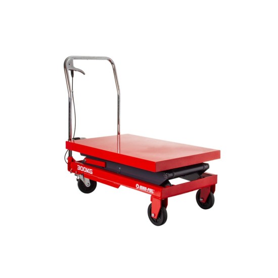 Nůžkový zvedací stůl 300 kg, zdvih 129 cm, pojízdný - MAR-POL