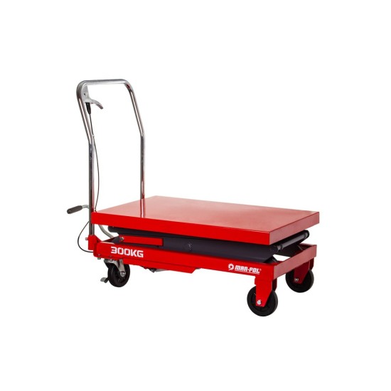 Nůžkový zvedací stůl 300 kg, zdvih 129 cm, pojízdný - MAR-POL
