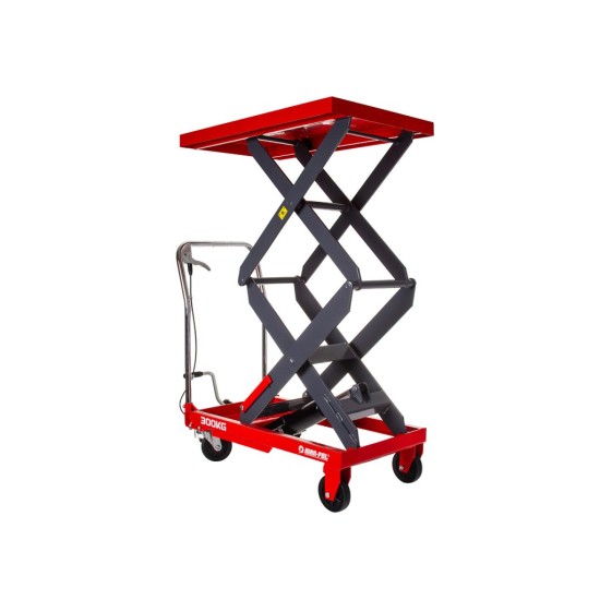 Nůžkový zvedací stůl 300 kg, zdvih 129 cm, pojízdný - MAR-POL