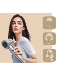 Fén na vlasy s ionizátorem D8, stříbrný - GLOX