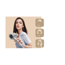 Fén na vlasy s ionizátorem D8, stříbrný - GLOX