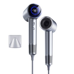 Fén na vlasy s ionizátorem D3, stříbrný - GLOX