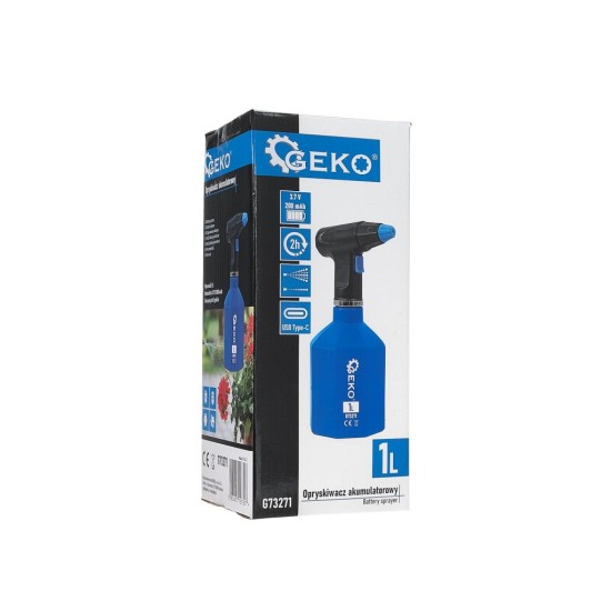 Aku postřikovač 1 l, Li-Ion 3,7 V / 2000 mAh - GEKO
