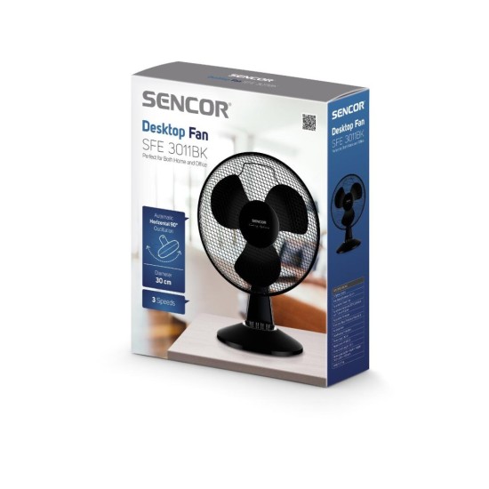 Stolní ventilátor SFE 3011BK - SENCOR Stolní ventilátor SFE 3011BK - SENCOR