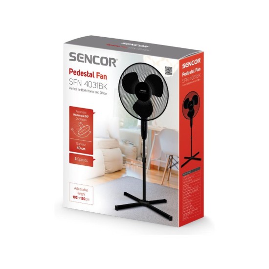 Stojanový ventilátor SFN 4031BK - SENCOR Stojanový ventilátor SFN 4031BK - SENCOR