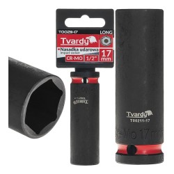 Rázová nástrčná hlavice prodloužená 1/2", 17 mm, CrMo - TVARDY Rázová nástrčná hlavice prodloužená 1/2", 17 mm, CrMo - TVARDY