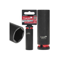 Rázová nástrčná hlavice prodloužená 1/2", 17 mm, CrMo - TVARDY