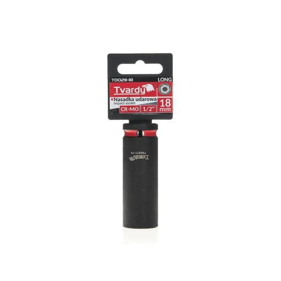 Rázová nástrčná hlavice prodloužená 1/2", 18 mm, CrMo - TVARDY