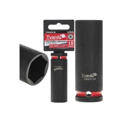 Rázová nástrčná hlavice prodloužená 1/2", 18 mm, CrMo - TVARDY