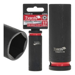 Rázová nástrčná hlavice prodloužená 1/2", 19 mm, CrMo - TVARDY Rázová nástrčná hlavice prodloužená 1/2", 19 mm, CrMo - TVARDY
