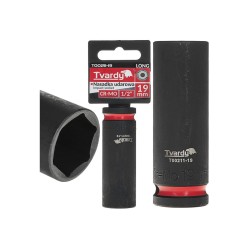 Rázová nástrčná hlavice prodloužená 1/2", 19 mm, CrMo - TVARDY