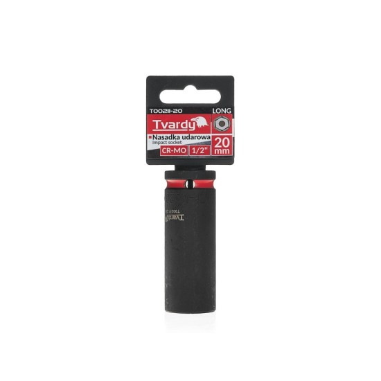 Rázová nástrčná hlavice prodloužená 1/2", 20 mm, CrMo - TVARDY