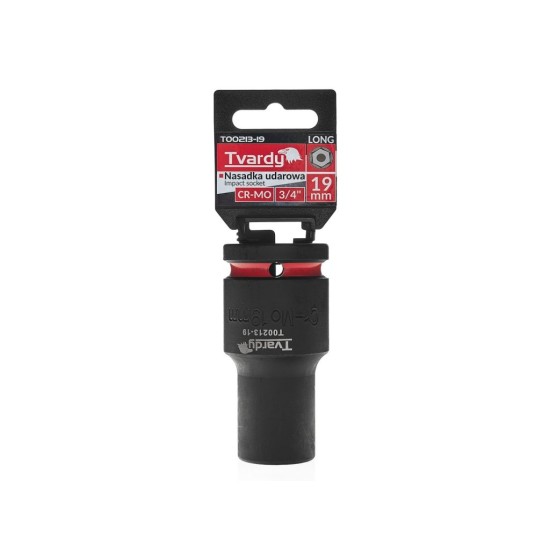 Rázová nástrčná hlavice prodloužená 3/4", 19 mm, CrMo - TVARDY