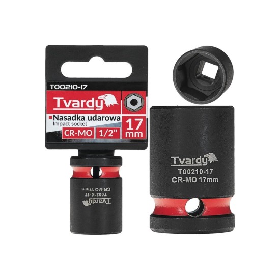 Rázová nástrčná hlavice 1/2", 17 mm, CrMo - TVARDY