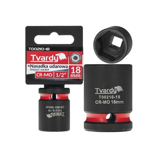 Rázová nástrčná hlavice 1/2", 18 mm, CrMo - TVARDY