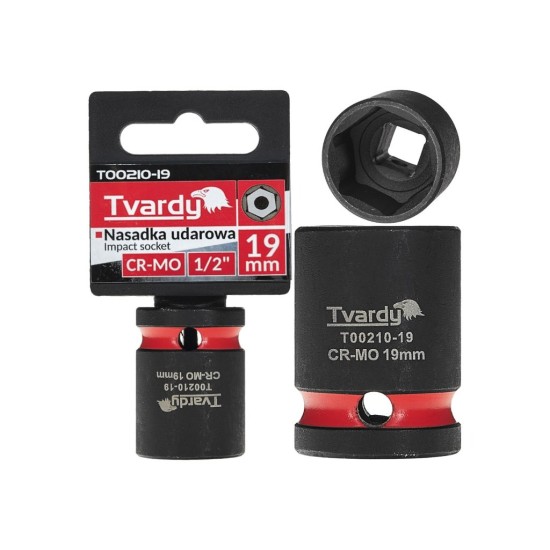 Rázová nástrčná hlavice 1/2", 19 mm, CrMo - TVARDY