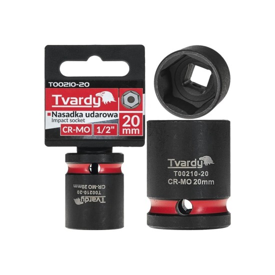 Rázová nástrčná hlavice 1/2", 20 mm, CrMo - TVARDY Rázová nástrčná hlavice 1/2", 20 mm, CrMo - TVARDY
