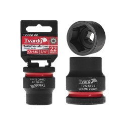 Rázová nástrčná hlavice 3/4", 22 mm, CrMo - TVARDY