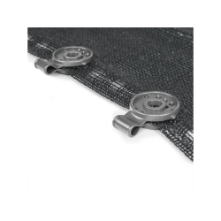 Upínací spona na sítě, tkaniny BUNGEE CORD CLIPS, šedá, balení 10 ks - BRADAS