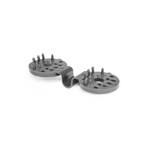 Upínací spona na sítě, tkaniny BUNGEE CORD CLIPS, šedá, balení 10 ks - BRADAS