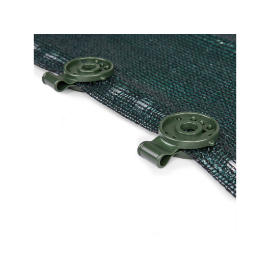 Upínací spona na sítě, tkaniny BUNGEE CORD CLIPS, zelená, balení 10 ks - BRADAS