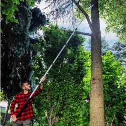 Pilka na větve 36 cm s hákem a teleskopickou rukojetí 550 cm - JOHN GARDENER Pilka na větve 36 cm s hákem a teleskopickou rukojetí 550 cm - JOHN GARDENER