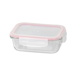Dóza na potraviny obdélníková skleněná 650 ml, plastové víko s Clip uzávěrem  – MagicHome Dóza na potraviny obdélníková skleněná 650 ml, plastové víko s Clip uzávěrem  – MagicHome