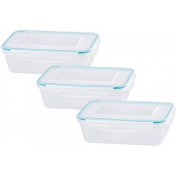 Dóza na potraviny Lunchbox 1350 ml plastová, Clip uzávěr, sada 3 ks – MagicHome Dóza na potraviny Lunchbox 1350 ml plastová, Clip uzávěr, sada 3 ks – MagicHome