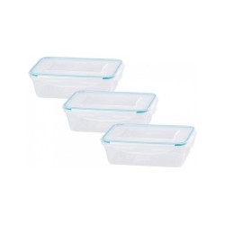 Dóza na potraviny Lunchbox 1350 ml plastová, Clip uzávěr, sada 3 ks – MagicHome Dóza na potraviny Lunchbox 1350 ml plastová, Clip uzávěr, sada 3 ks – MagicHome