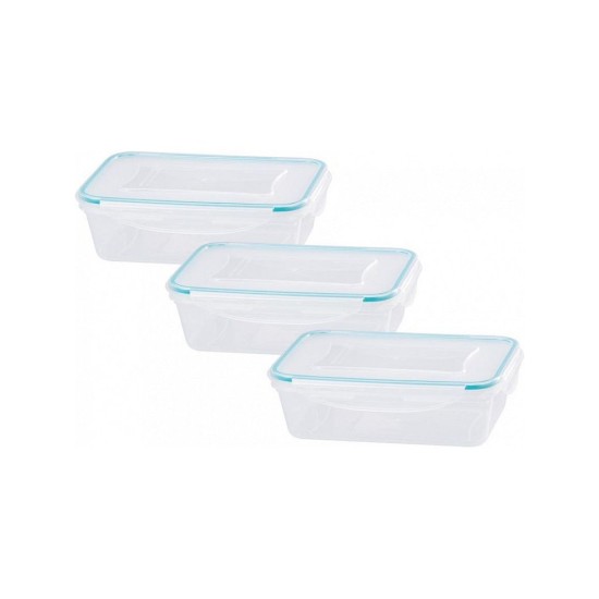 Dóza na potraviny Lunchbox 1350 ml plastová, Clip uzávěr, sada 3 ks – MagicHome Dóza na potraviny Lunchbox 1350 ml plastová, Clip uzávěr, sada 3 ks – MagicHome