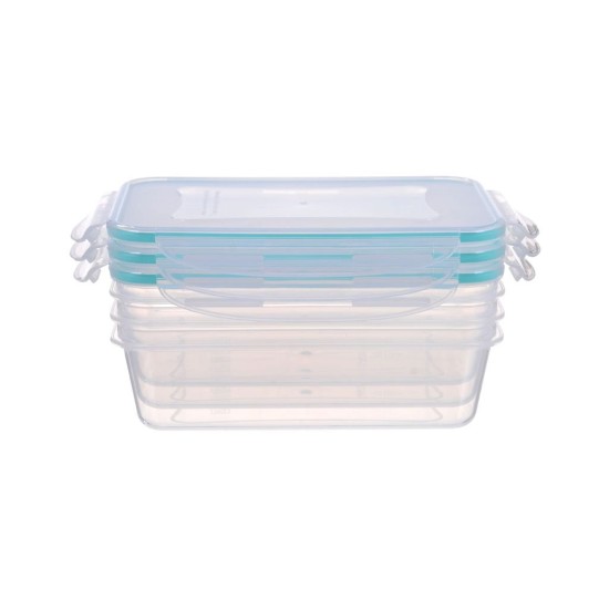 Dóza na potraviny Lunchbox 1350 ml plastová, Clip uzávěr, sada 3 ks – MagicHome Dóza na potraviny Lunchbox 1350 ml plastová, Clip uzávěr, sada 3 ks – MagicHome
