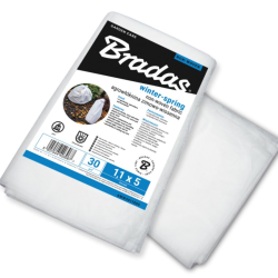Agrovláknina 30g/m² zimní-jarní, bílá, 1,1×5 m - BRADAS