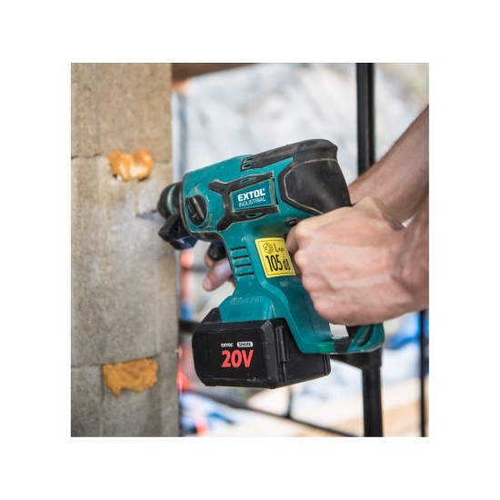 Vrtací kladivo SHARE20V (aku 20 V, 1,7 J, SDS-plus), bez baterie a nabíječky – EXTOL INDUSTRIAL
