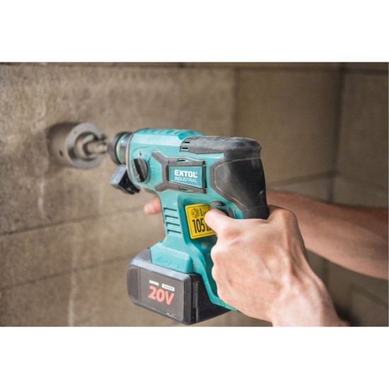 Vrtací kladivo SHARE20V (aku 20 V, 1,7 J, SDS-plus), bez baterie a nabíječky – EXTOL INDUSTRIAL