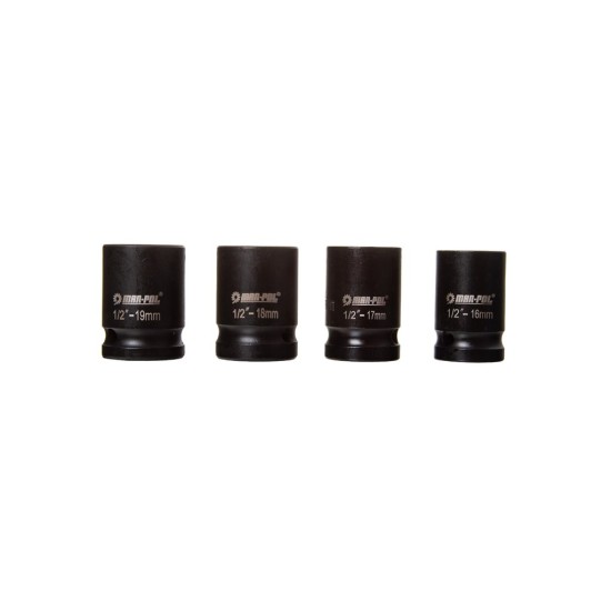Sada rázových hlavic 1/2", nástrčné šestihranné 8–32 mm, 35 ks - MAR-POL Sada rázových hlavic 1/2", nástrčné šestihranné 8–32 mm, 35 ks - MAR-POL