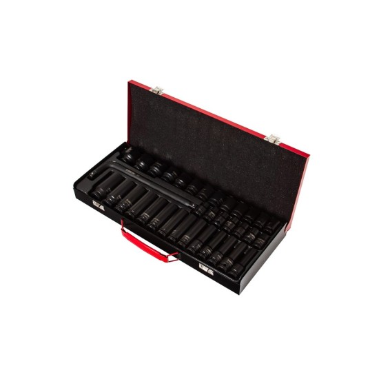 Sada rázových hlavic 1/2", nástrčné šestihranné 8–32 mm, 35 ks - MAR-POL Sada rázových hlavic 1/2", nástrčné šestihranné 8–32 mm, 35 ks - MAR-POL