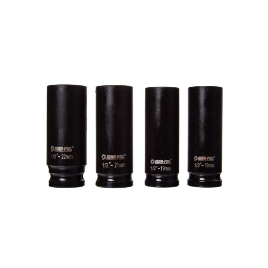 Sada rázových hlavic 1/2", nástrčné šestihranné 8–32 mm, 35 ks - MAR-POL Sada rázových hlavic 1/2", nástrčné šestihranné 8–32 mm, 35 ks - MAR-POL