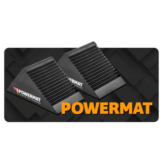 Klíny pod kola gumové 2 ks - POWERMAT