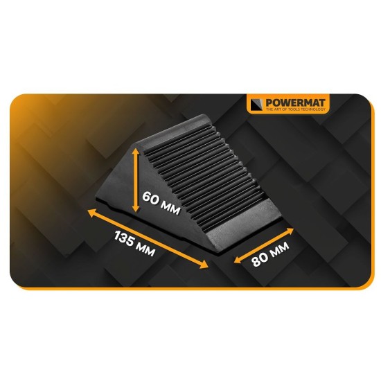 Klíny pod kola gumové 2 ks - POWERMAT