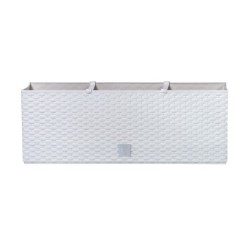 Samozavlažovací truhlík ratanový 30 l - RATO CASE (Barva: Bílá) Samozavlažovací truhlík ratanový 30 l - RATO CASE (Barva: Bílá)