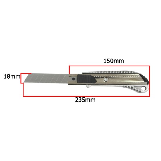 Odlamovací nůž 18 mm, hliníkové tělo - MAR-POL Odlamovací nůž 18 mm, hliníkové tělo - MAR-POL