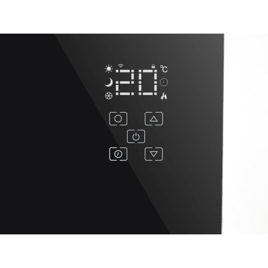 Konvektor skleněný 2500 W s LCD, Wi-Fi a dálkovým ovládáním - GEKO Konvektor skleněný 2500 W s LCD, Wi-Fi a dálkovým ovládáním - GEKO