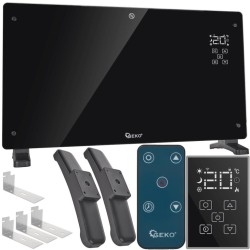 Konvektor skleněný 2500 W s LCD, Wi-Fi a dálkovým ovládáním - GEKO Konvektor skleněný 2500 W s LCD, Wi-Fi a dálkovým ovládáním - GEKO