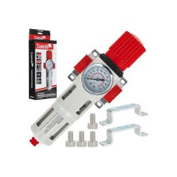 Regulátor tlaku s filtrem a manometrem, 1/2" - TVARDY